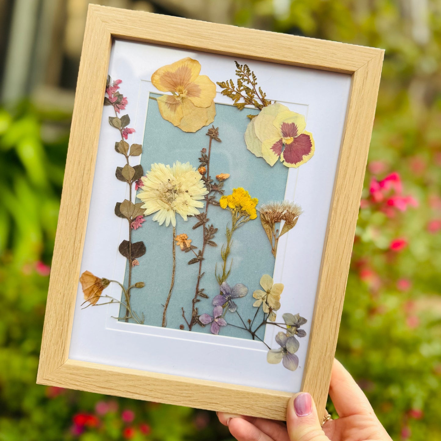 Pressed Wildflower Portrait: Golden Still