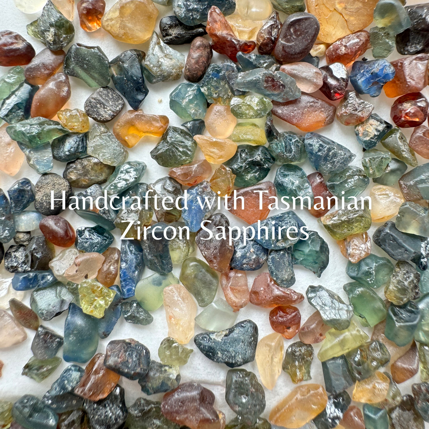 Tasmanian Zircon Sapphires, Natural Gemstone Jewellery, Native Tasmanian Jewellery, Resin Art Tasmania, Product Image 3