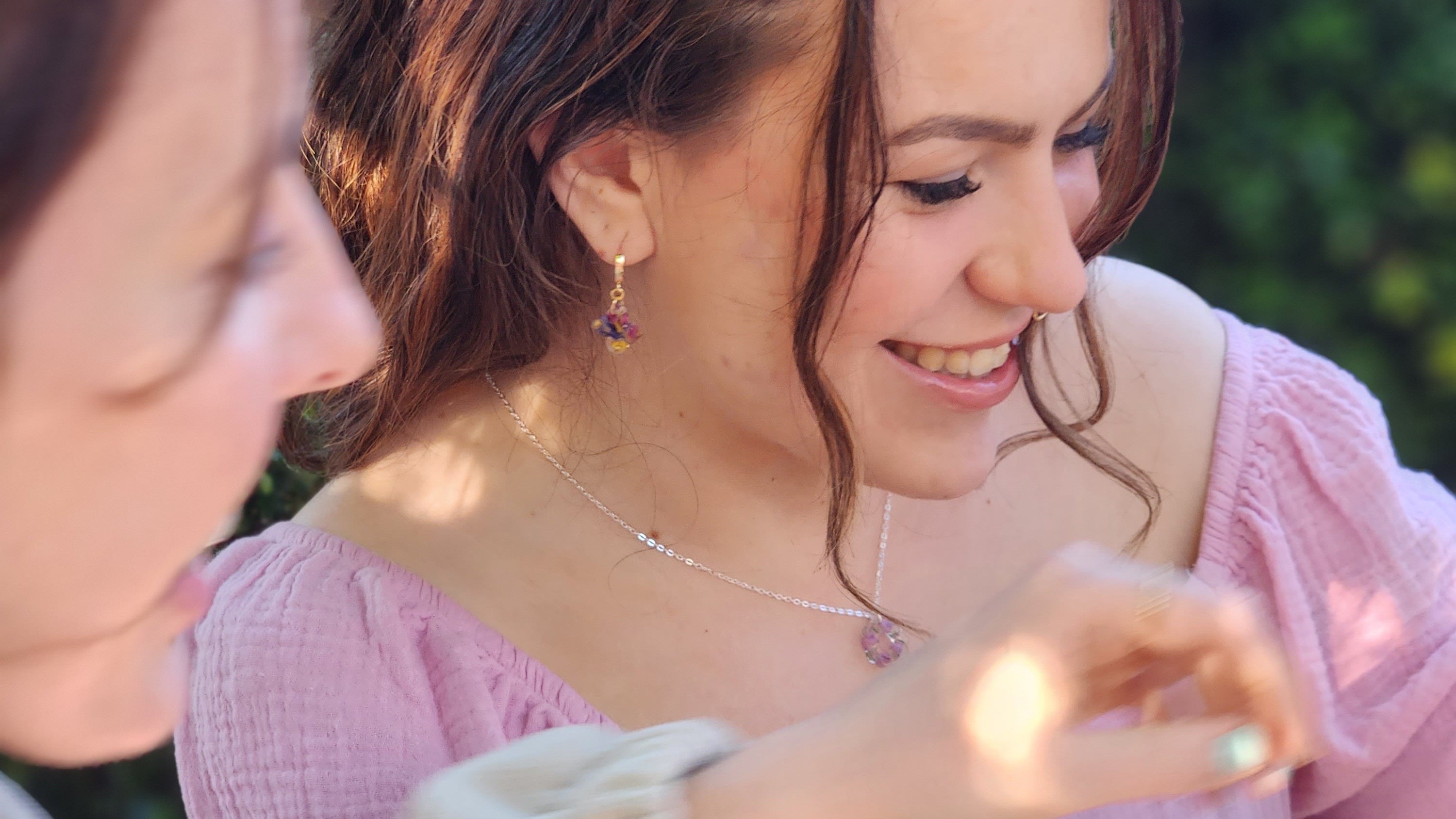 Custom Flower Preservation Jewellery, Bouquet & Flower Keepsakes, Preserve Your Special Flowers. Custom Jewellery from Your Flowers, Tasmania, Model Image