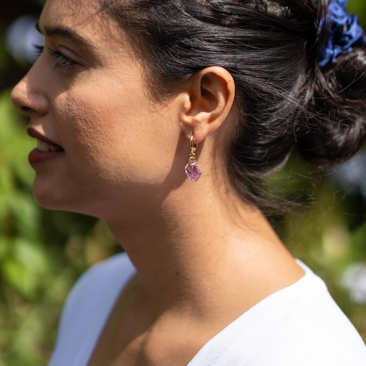 Pink Strawflower Earrings