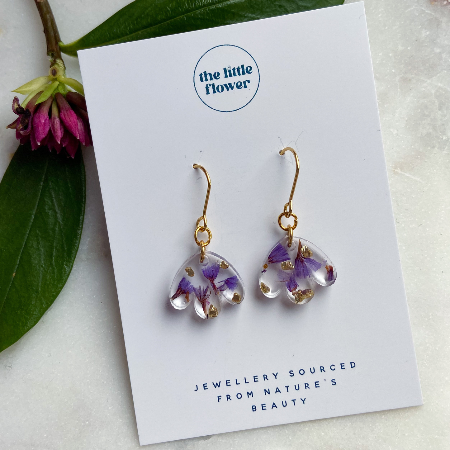 Sea Lavender Flower Earrings