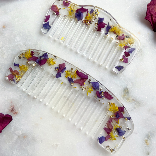 Dried Flower Hair Combs