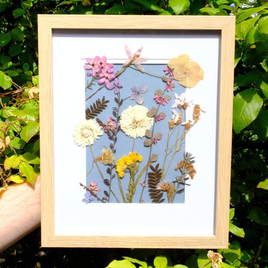 Pressed Wildflower Portrait: The Meadow Keeper