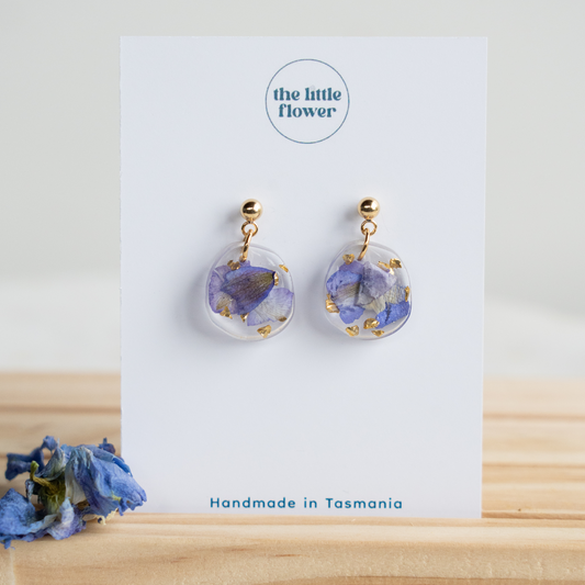 The Violet Flower Earrings