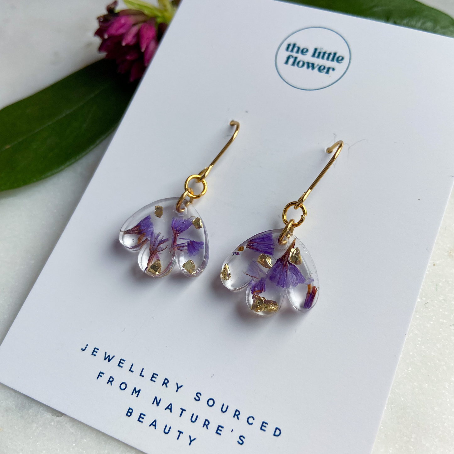 Sea Lavender Flower Earrings