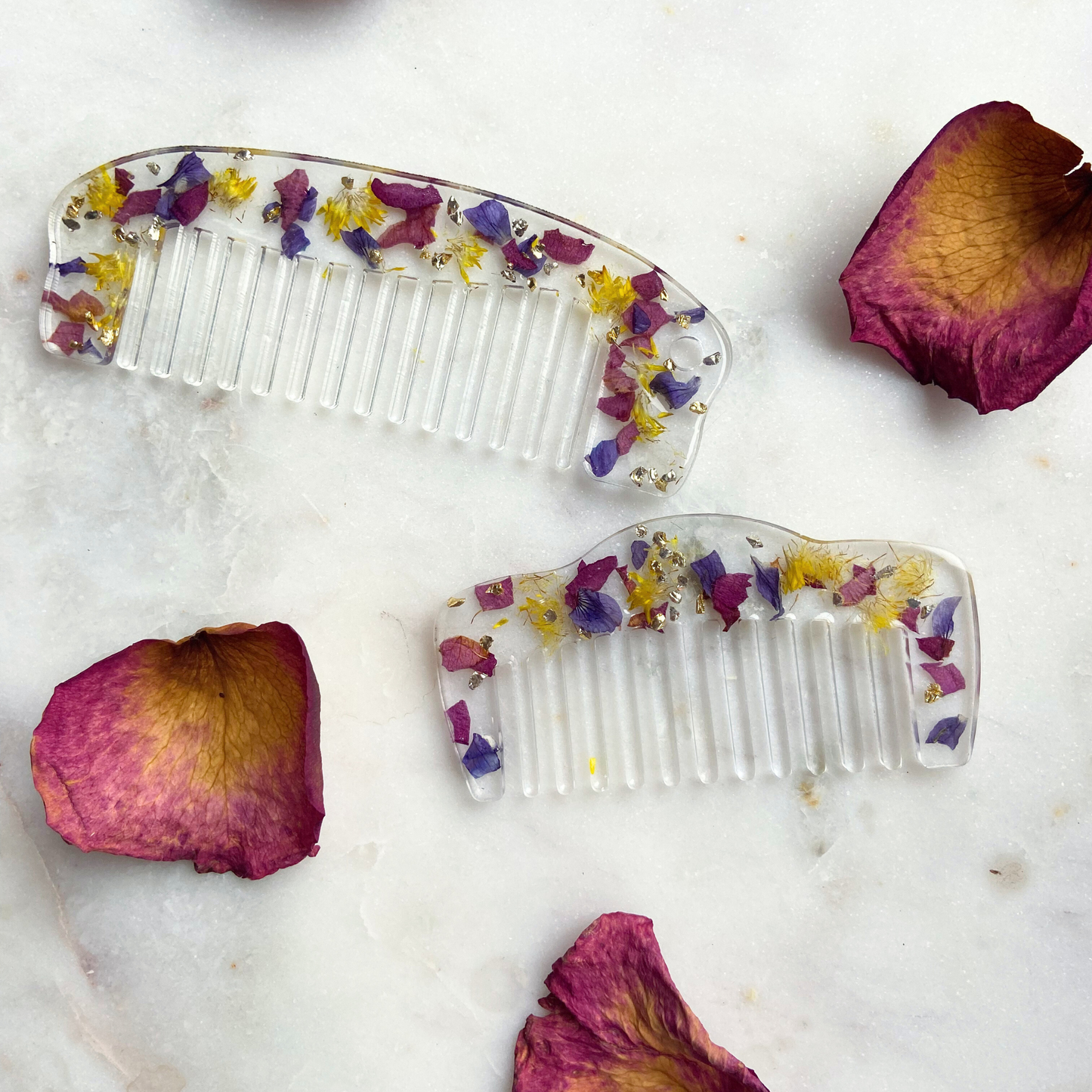 Dried Flower Hair Combs