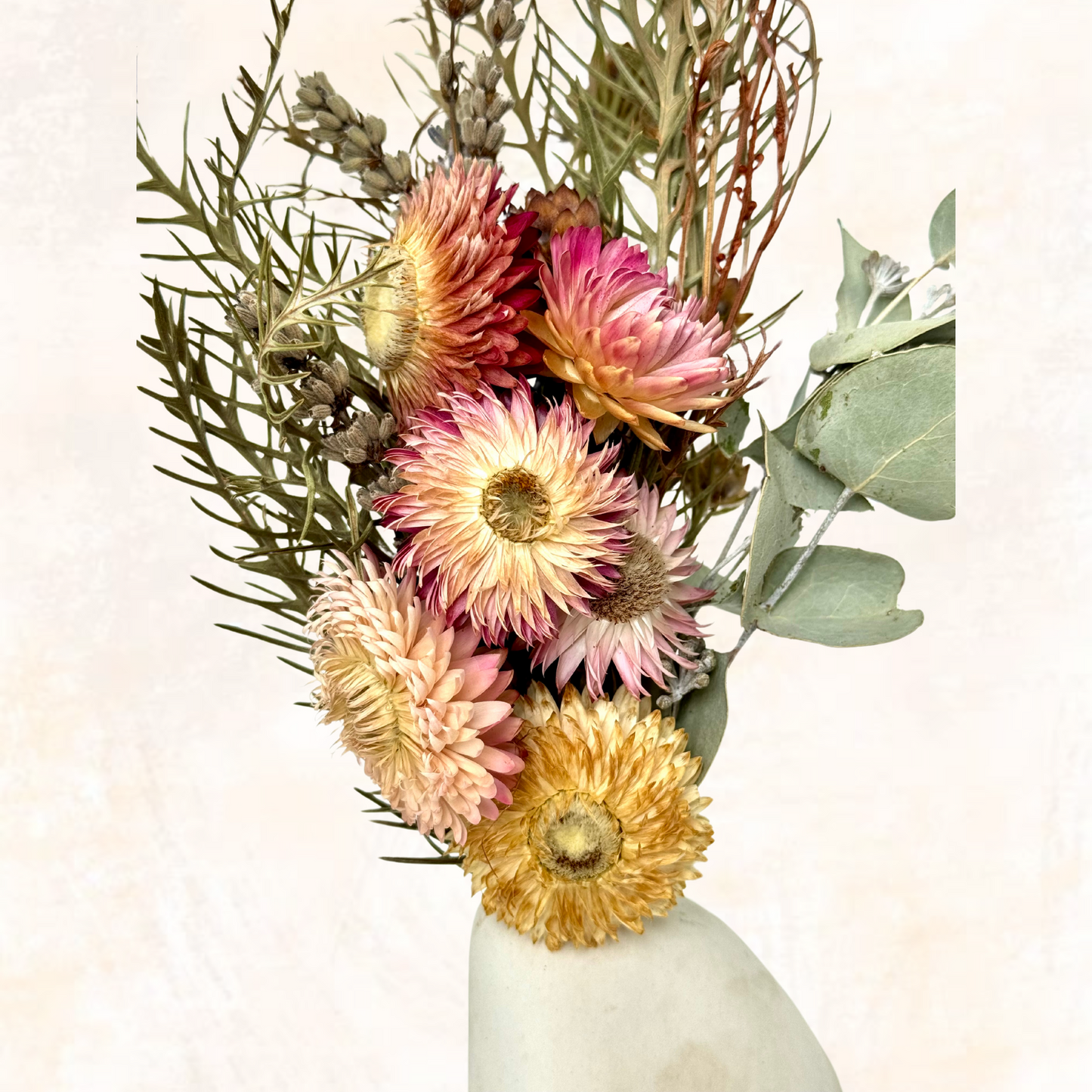 Dried Flower Posy + Vase