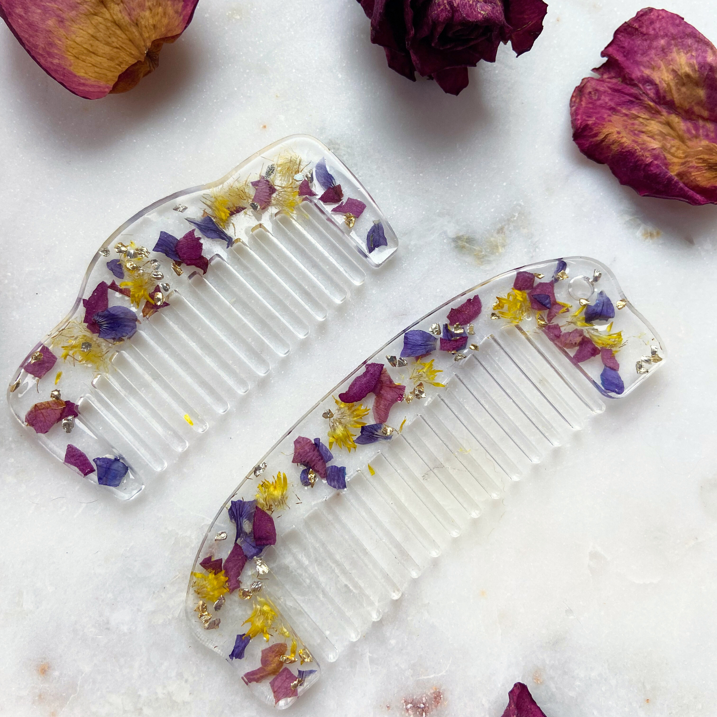 Dried Flower Hair Combs