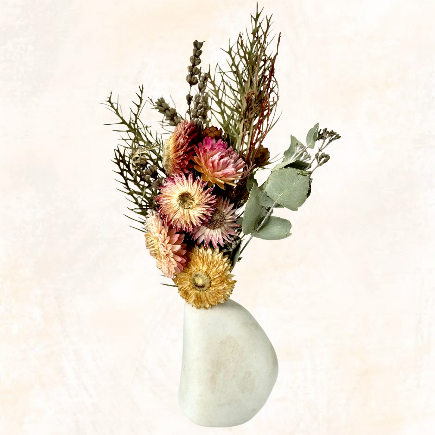 Dried Flower Posy + Vase