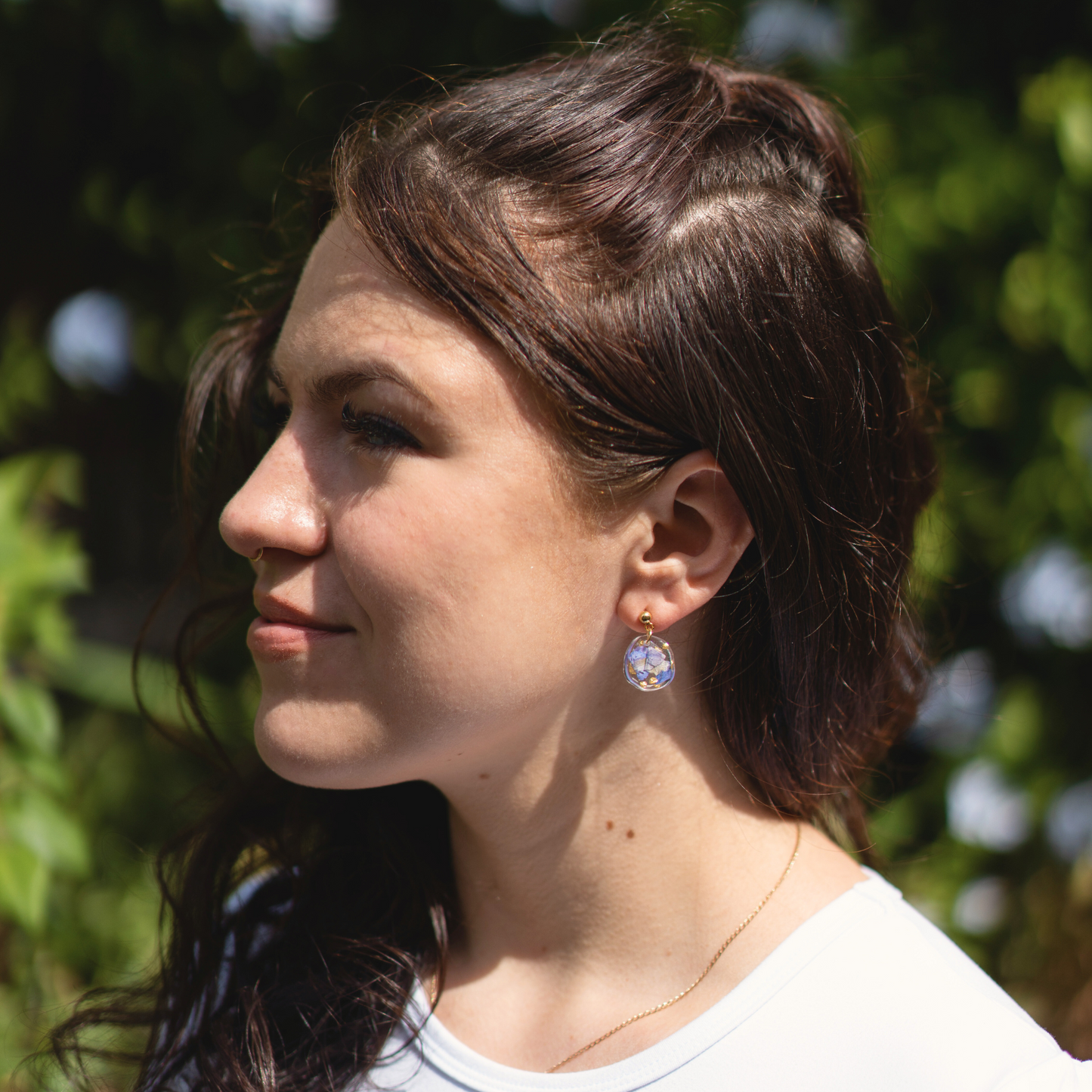 The Violet Flower Earrings