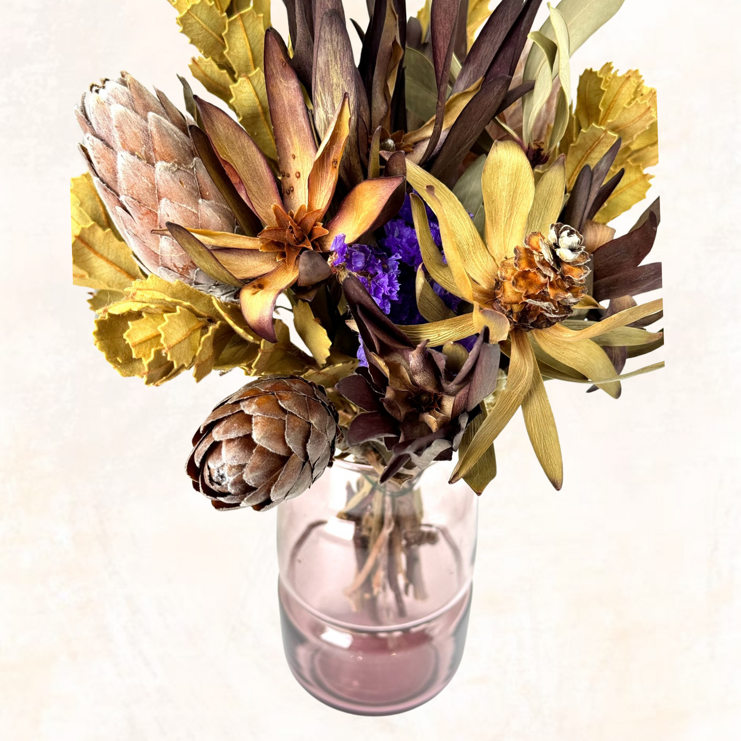 Dried Flower Posy + Vase