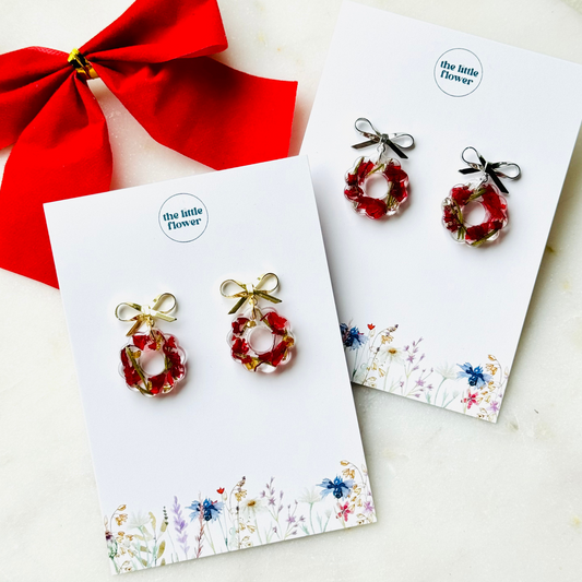 Christmas Wreath Dangle Earrings