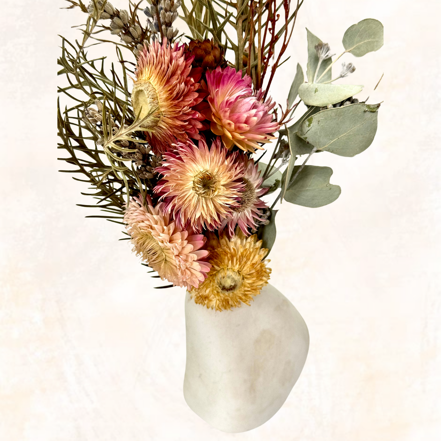 Dried Flower Posy + Vase