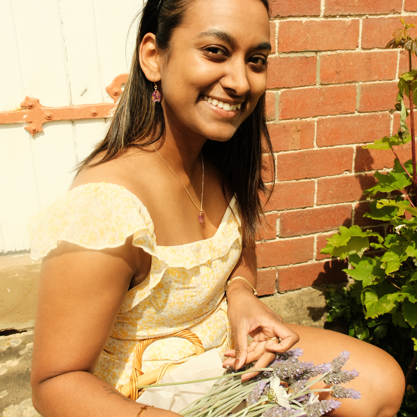 Tasmanian Lavender Dangle Earrings