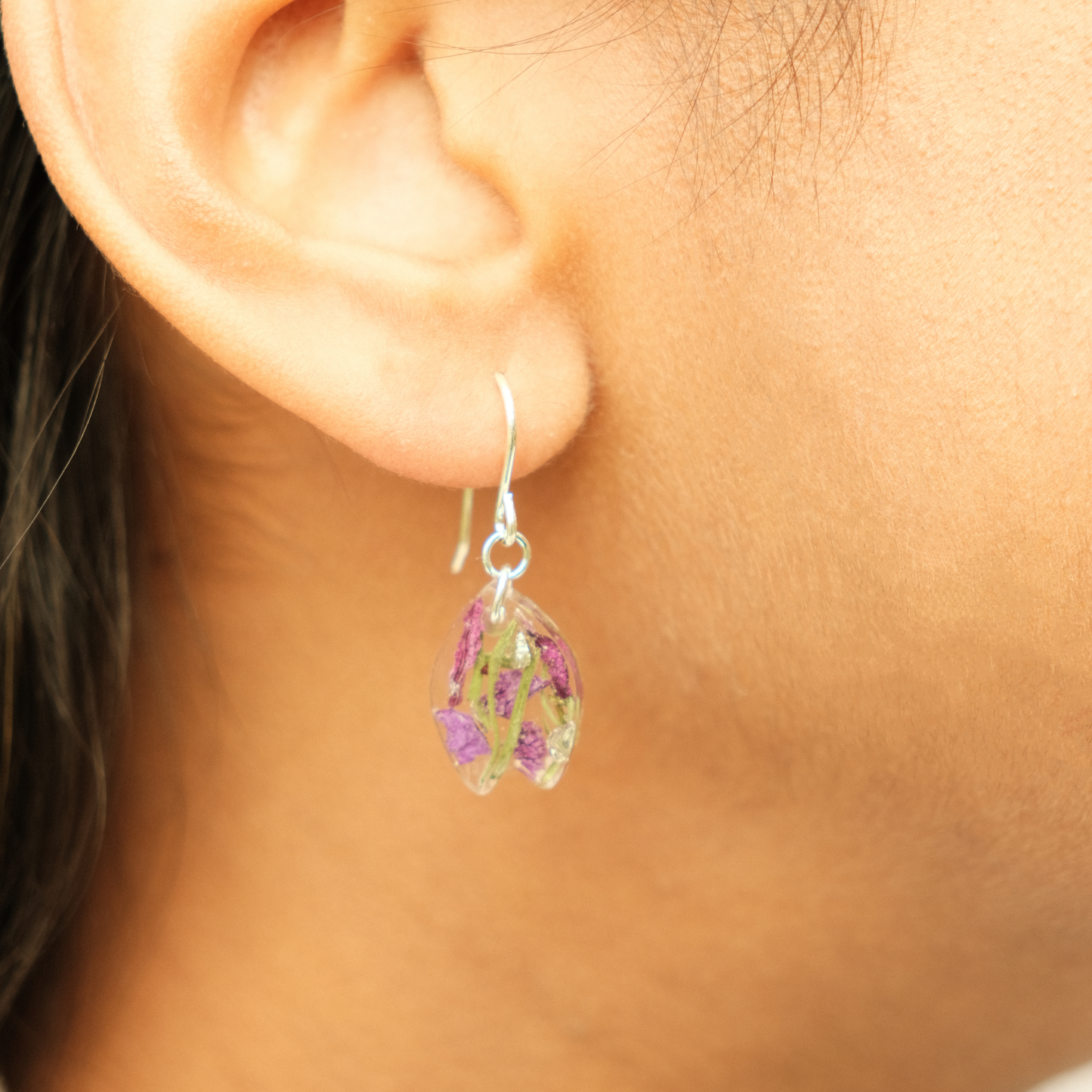 Tasmanian Lavender Dangle Earrings