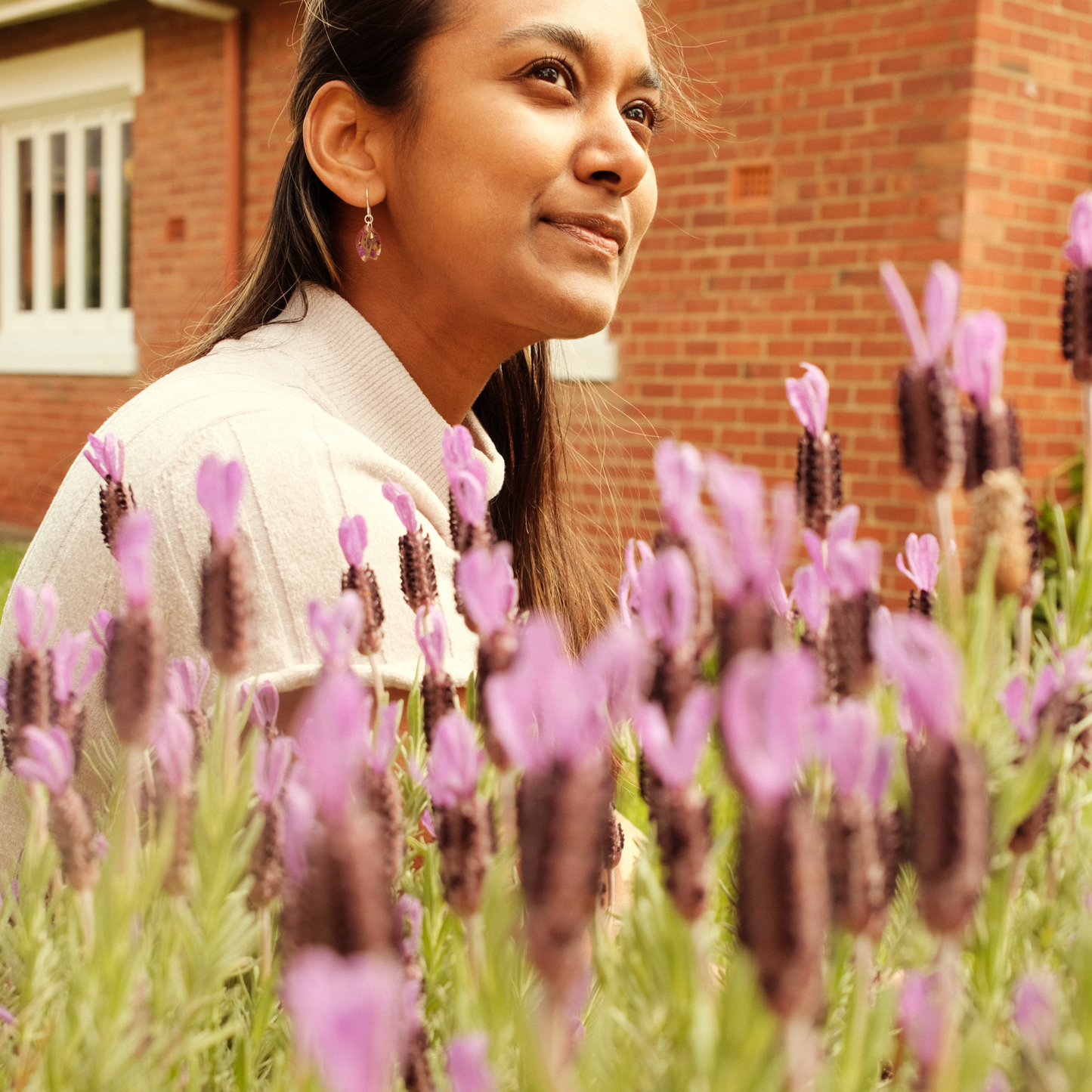 Tasmanian Lavender Dangle Earrings