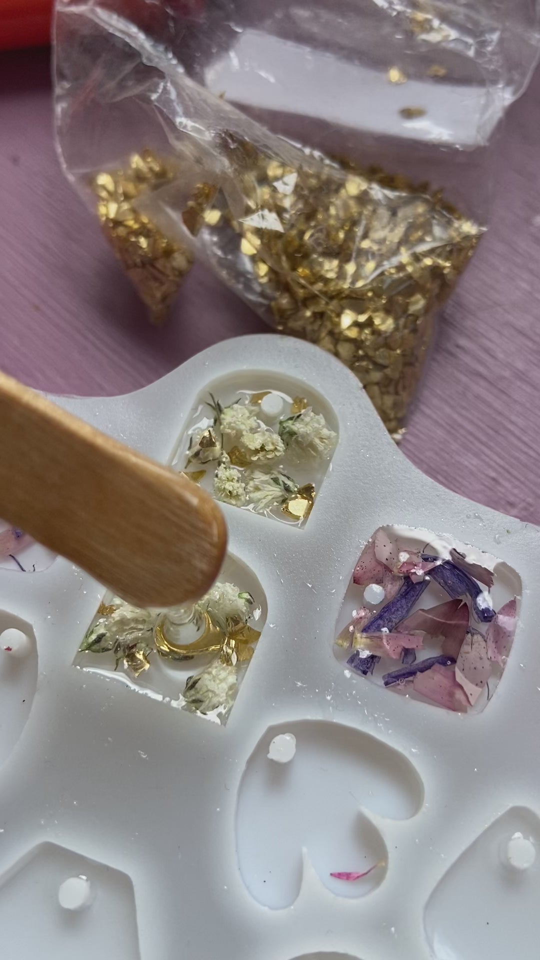 Baby's Breath Flower Earrings, Resin Jewellery, Making process video